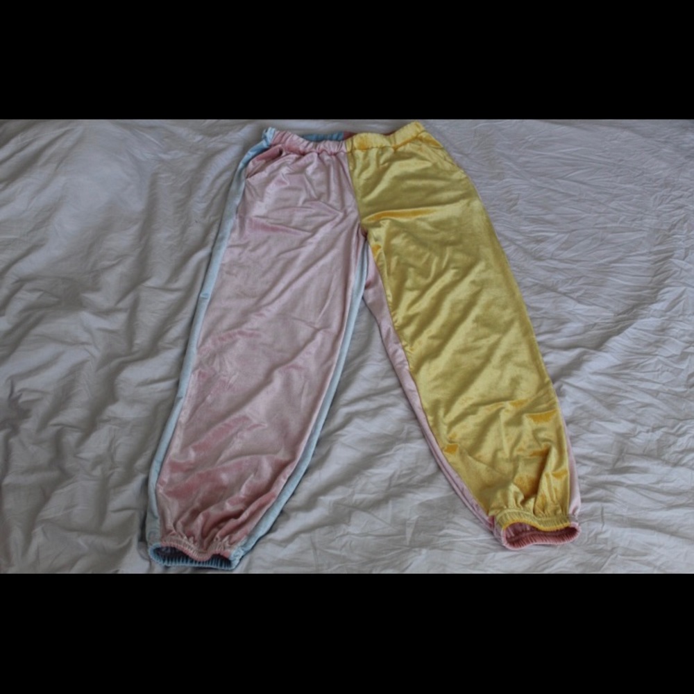 Multicolor Velvet Sweatpants